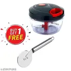 Manual Vegetable Chopper with Pizza Cutter 