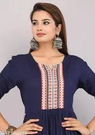 Naira Cut Rayon Striped Kurti for Women 