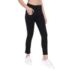 Denim Straight Fit Jeans For Women, BLACK 