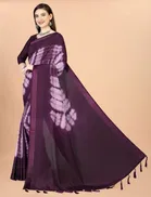 Chinon Solid Saree for Women 