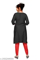 Rayon Slub Embroidered Kurti for Women 