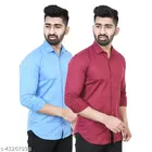 Cotton Blend Solid Shirts for Men, Multicolor 