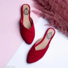 Solid Synthetic Mules for Women 