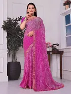 Georgette Printed Saree for Women 