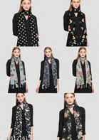 Chiffon Printed Scarves for Women, Multicolor, Pack of 7