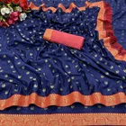 Vichitra Silk Applique Saree for Women 