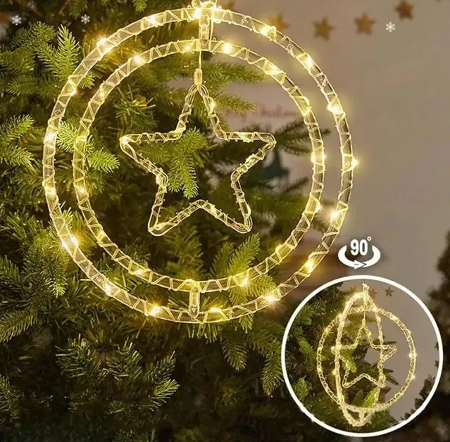 Hanging Star Pendant Light|Warm White for Decoration (Pack of 1)
