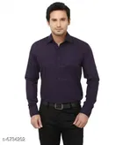 Cotton Solid Full Sleeves Shirt for Men 