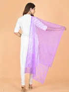 Net Self-Design Dupatta for Women 