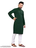 Chikankari Mandarin Neck Kurta for Men 