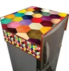 Knit Printed Fridge Top Cover with Side Pockets 