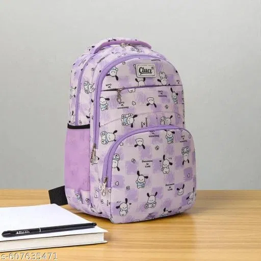 Polyester Backpack Bag, Purple