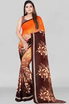 Georgette Printed Saree for Women 