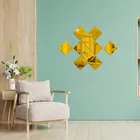 Acrylic Square Shaped Wall Mirror Stickers 