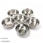 Stainless Steel 6 Pcs Bowls with 12 Pcs Spoon 