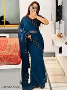 Georgette Embellished Saree for Women 