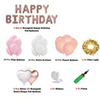 Ultimate Pastel Rose Gold Happy Birthday Decoration Set 