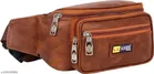 Faux Leather Waist Bags for Men & Women (Tan)