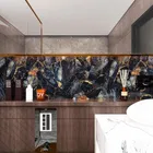 Decor Wallpaper for Home/Kitchen Black Marble Printed 45x200cm