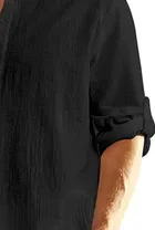 Full Sleeves Solid Short Kurta for Men 