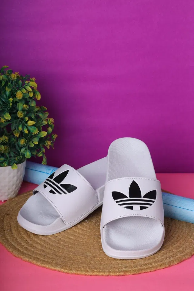 Casual Slides for Men (White, 7)