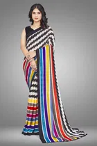 Georgette Printed Saree for Women 