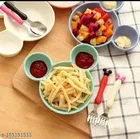 Plastic Plates for Kitchen, Multicolor, Pack of 3