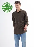 100% Cotton Full Sleeves Solid Shirt for Men 