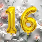 Foil Balloon for Birthday Celebration, No. 16 