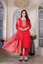 Embroidered Floral Kurta Set for Women 