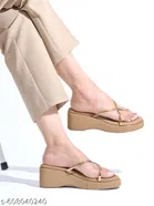 Shoetopia Golden Wedge Sandals 