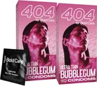 Bold Care 404 Super Ultra Thin Bubblegum Flavored Condoms - 20 Pcs, Pack of 2