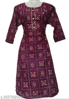 Rayon Printed Kurti for Women 