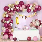49 Pcs 1st Birthday Decoration kit, Multicolour, Set of 1
