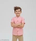 Solid Cotton Blend Short Sleeve Polo for Boys 