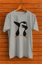 Round Neck Printed T-Shirt for Men (Grey, M)