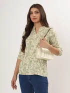 Rayon Floral Print Short Kurti for Women 