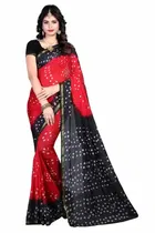 Svb Saree Art Silk Bandhani Type Printed Saree With Blouse 