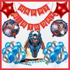 Super Man Theme Birthday Decoration ,Red,Set Of 1
