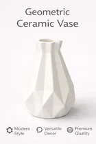 Geometric vase Plastic Indoor Planter White