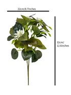 Green Gallery Artificial White Camellia Flower Bunch 32x22cm
