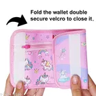 Premium Quality Canvas Unicorn  Wallet for Kids Pink Canvas Tri-Fold Wallet 