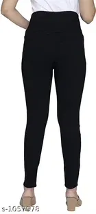 Cotton Blend Jeans for Women, Black 