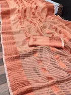 Cotton Linen Printed Saree for Women 