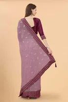 Trendy Simar Silk Saree with Blouse Piece For Women 