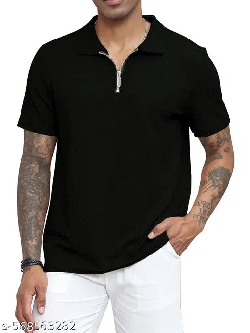 Cotton Blend T-shirt for Men, Black (M)