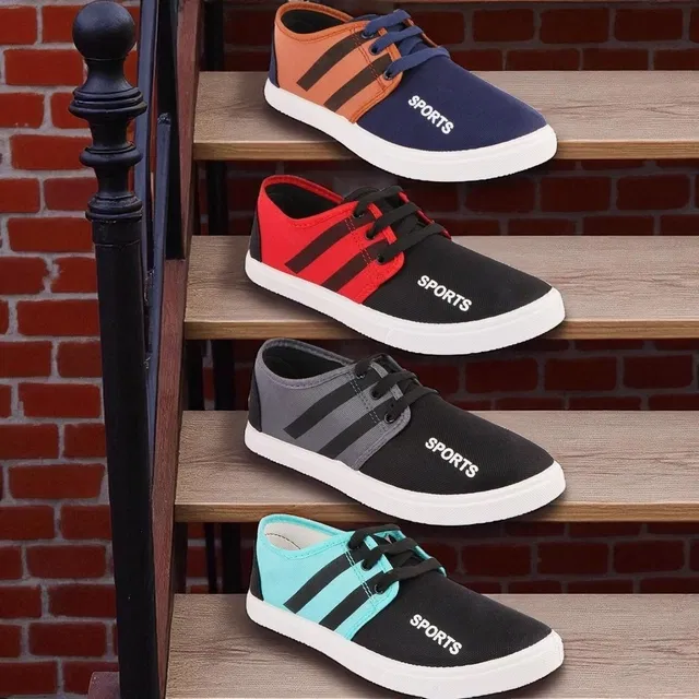 Sneakers for Men, Pack of 4, Multicolor (9)