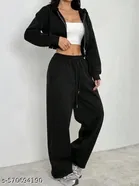 Cotton Blend Solid Trousers for Men, Black 