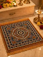 Qaleen Pooja Meditation/Multipurpose Rug, 19x19 Inch set of 2 pcs