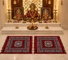 Alaqsa Pooja Aasan for prayer 19x19inch Red Pack of 2